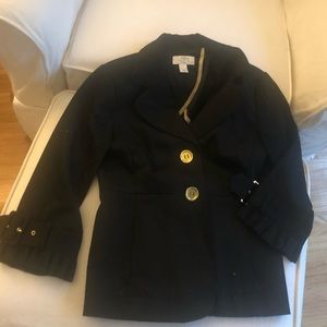Ann Taylor loft Black and Gold coat size 2p